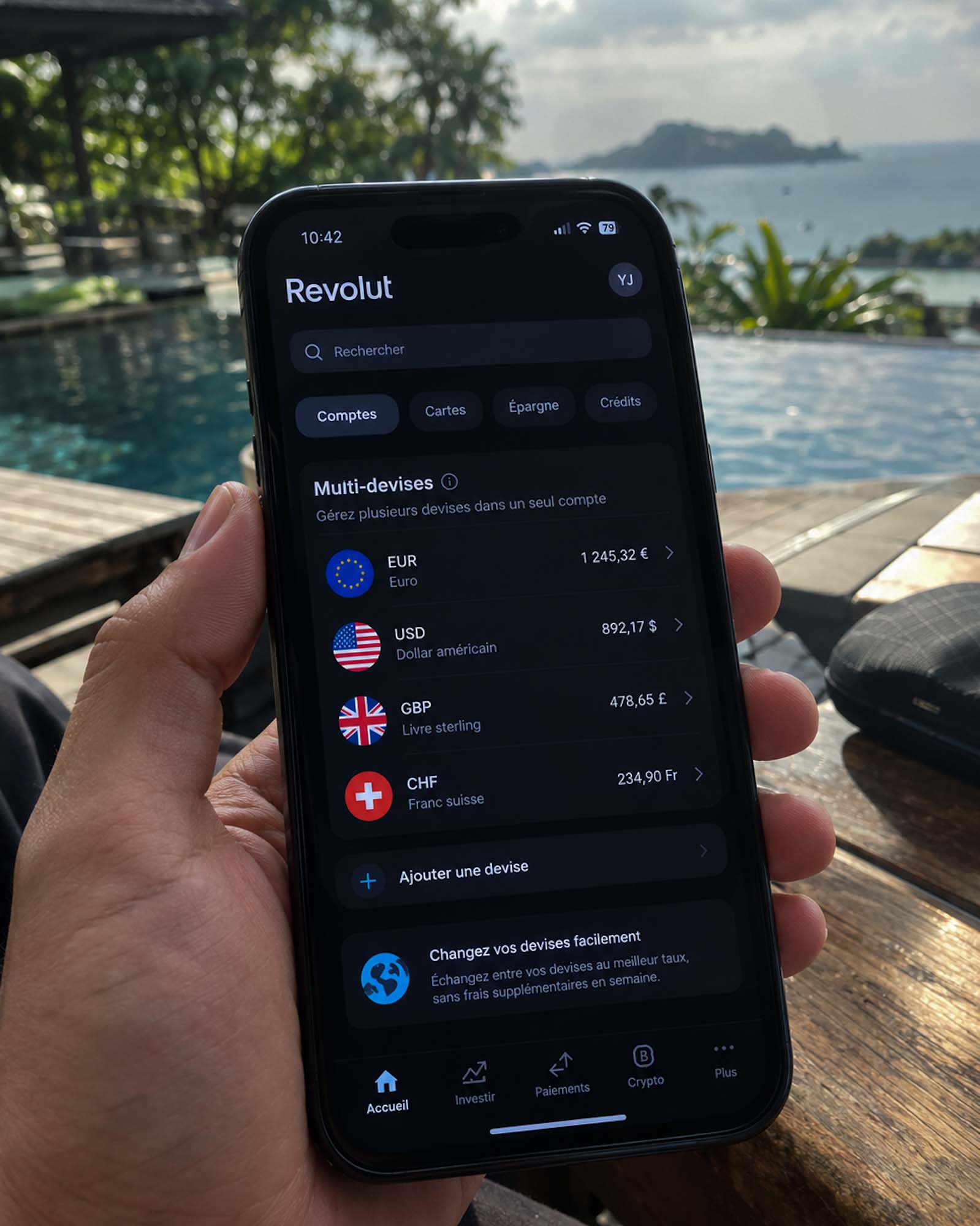 Application revolut conversion multi-devises