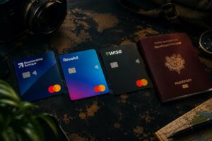 Carte bancaire voyage sans frais, comparatif Boursobank Revolut Wise