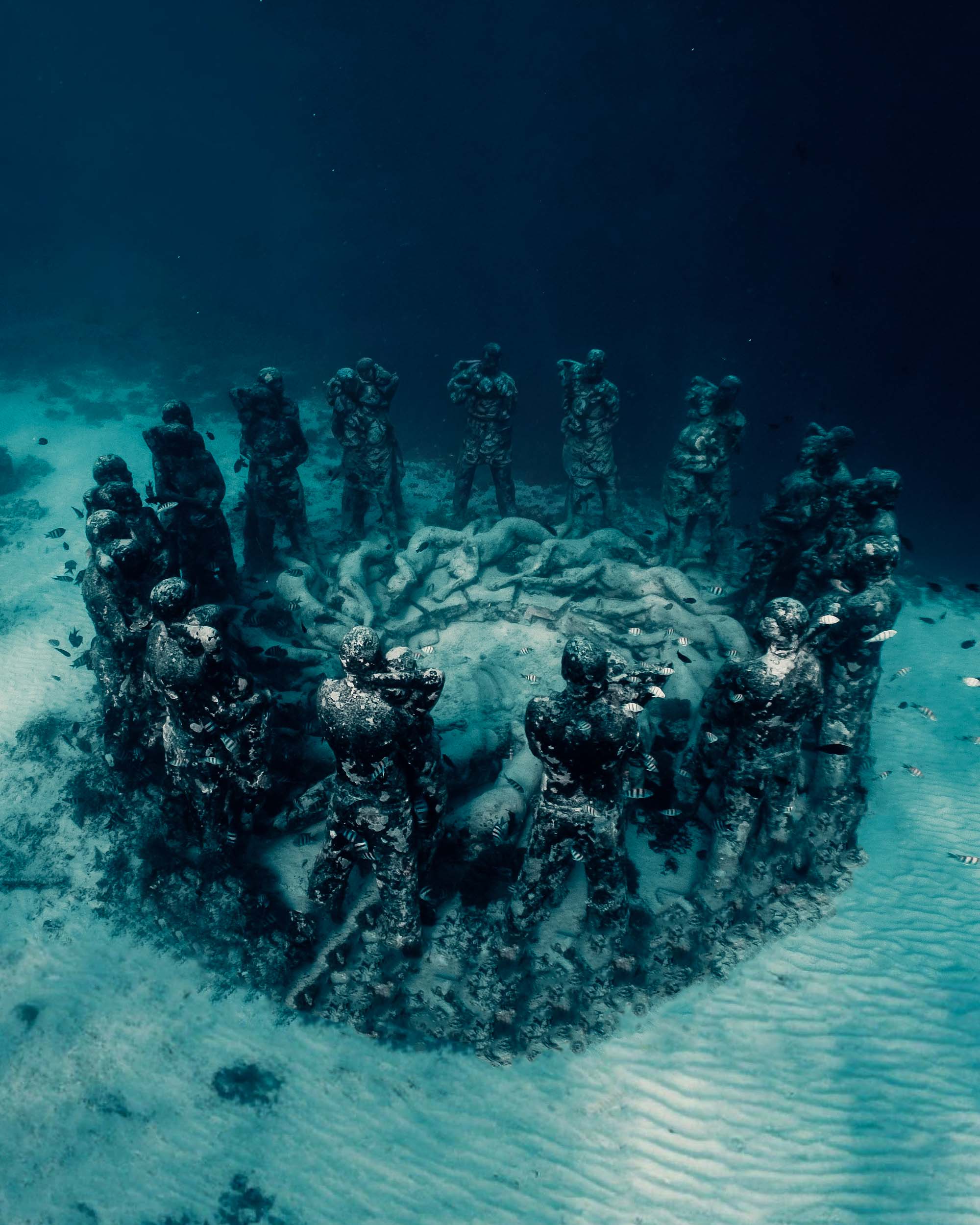 Îles Gili, statues sous-marines de Gili Meno