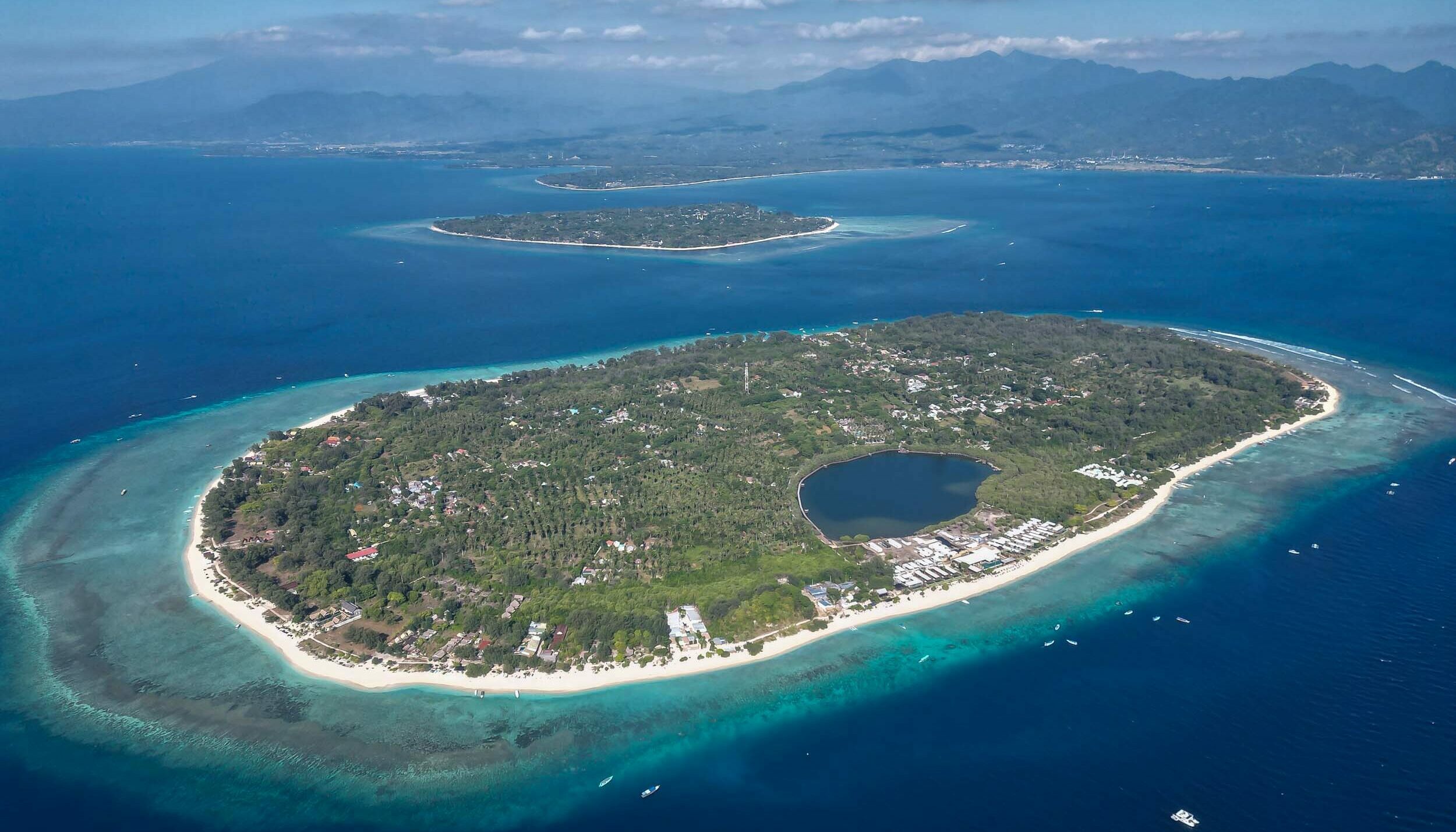 Îles Gili, Gili Meno vue du ciel